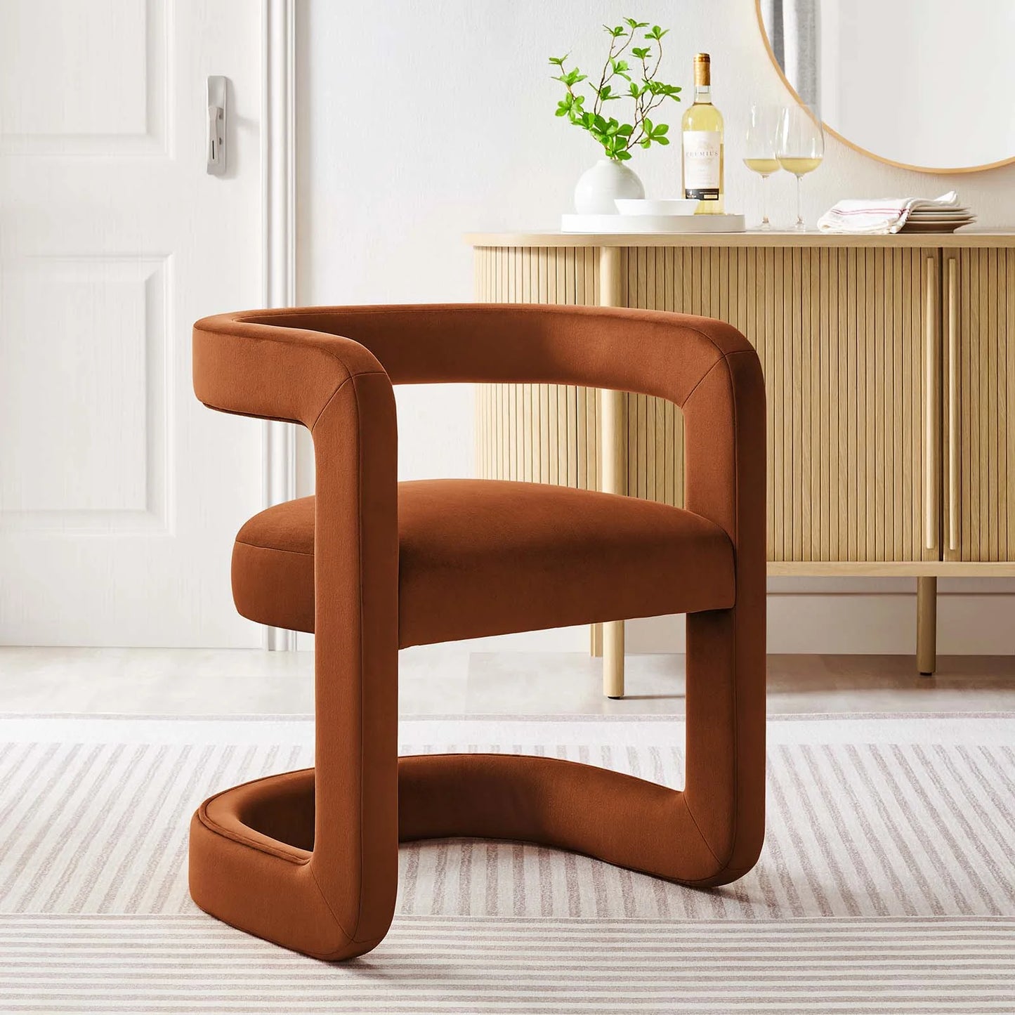 Amina Velvet Accent Chair