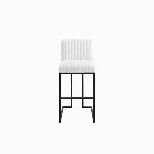 Indulge Channel Tufted Fabric Bar Stool