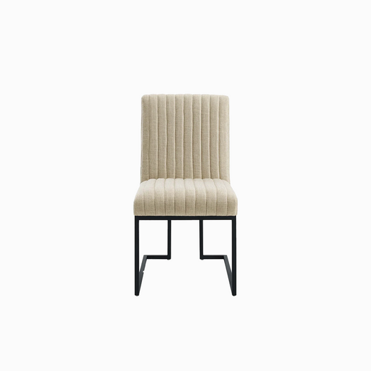 Indulge Channel Tufted Fabric Dining Chair