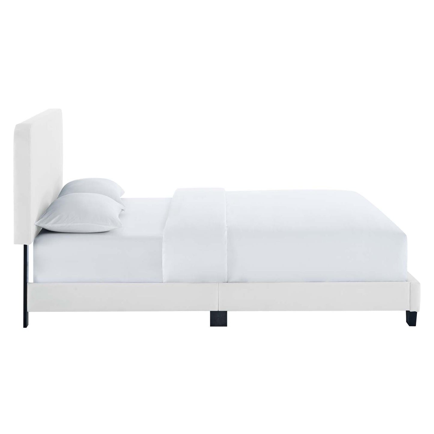 Lila Velvet Channel Platform Bed