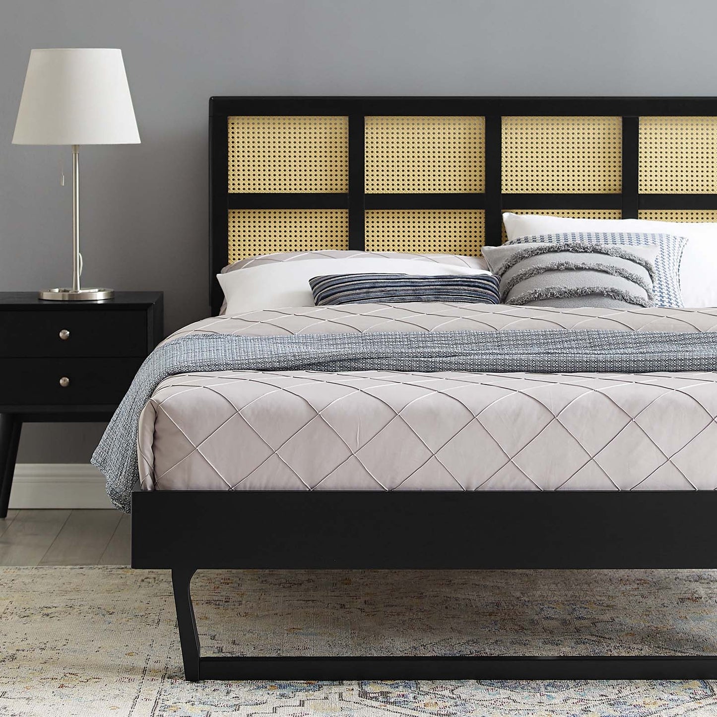 Ela Cane Platform Bed