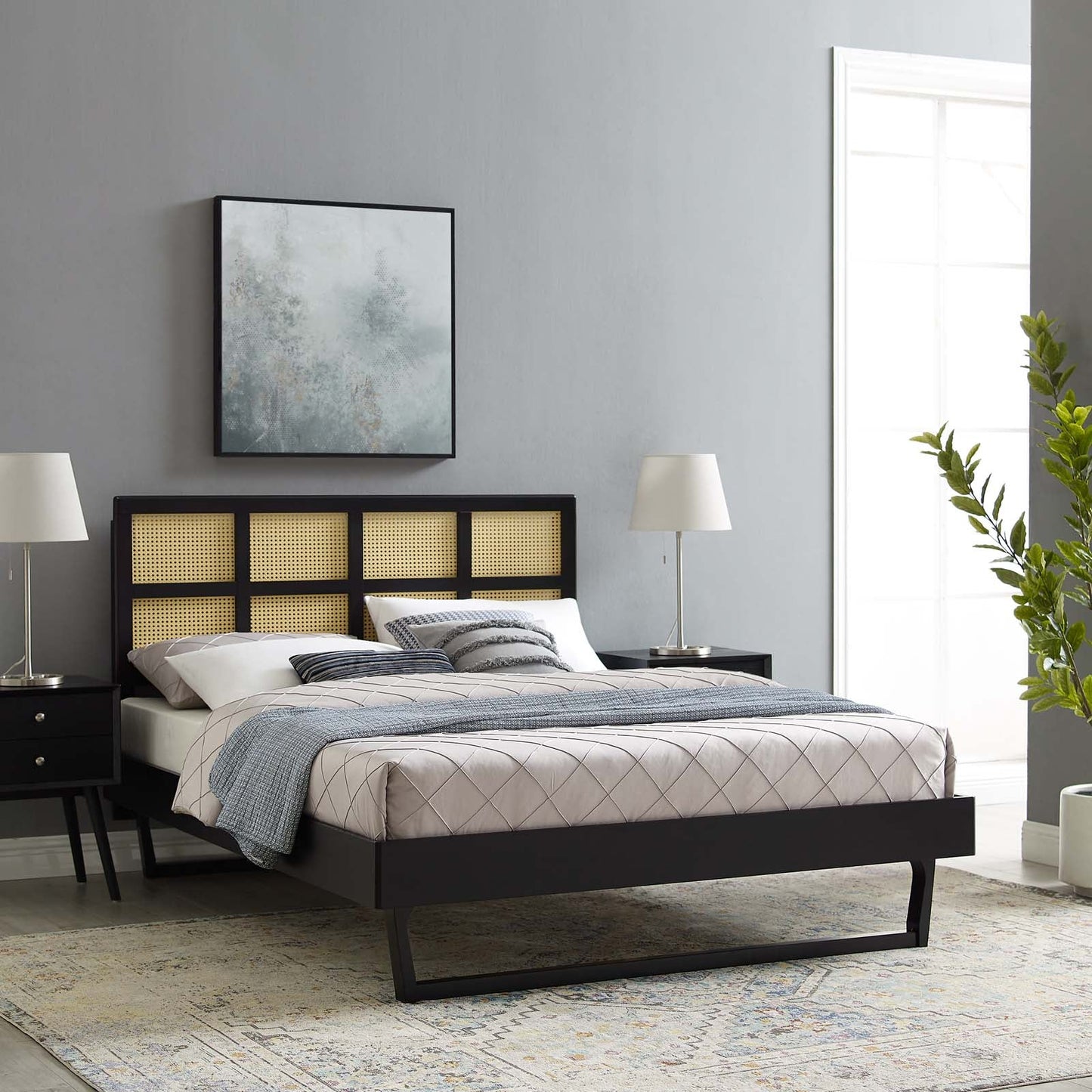 Ela Cane Platform Bed