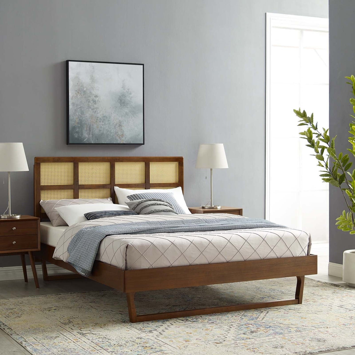 Ela Cane Platform Bed