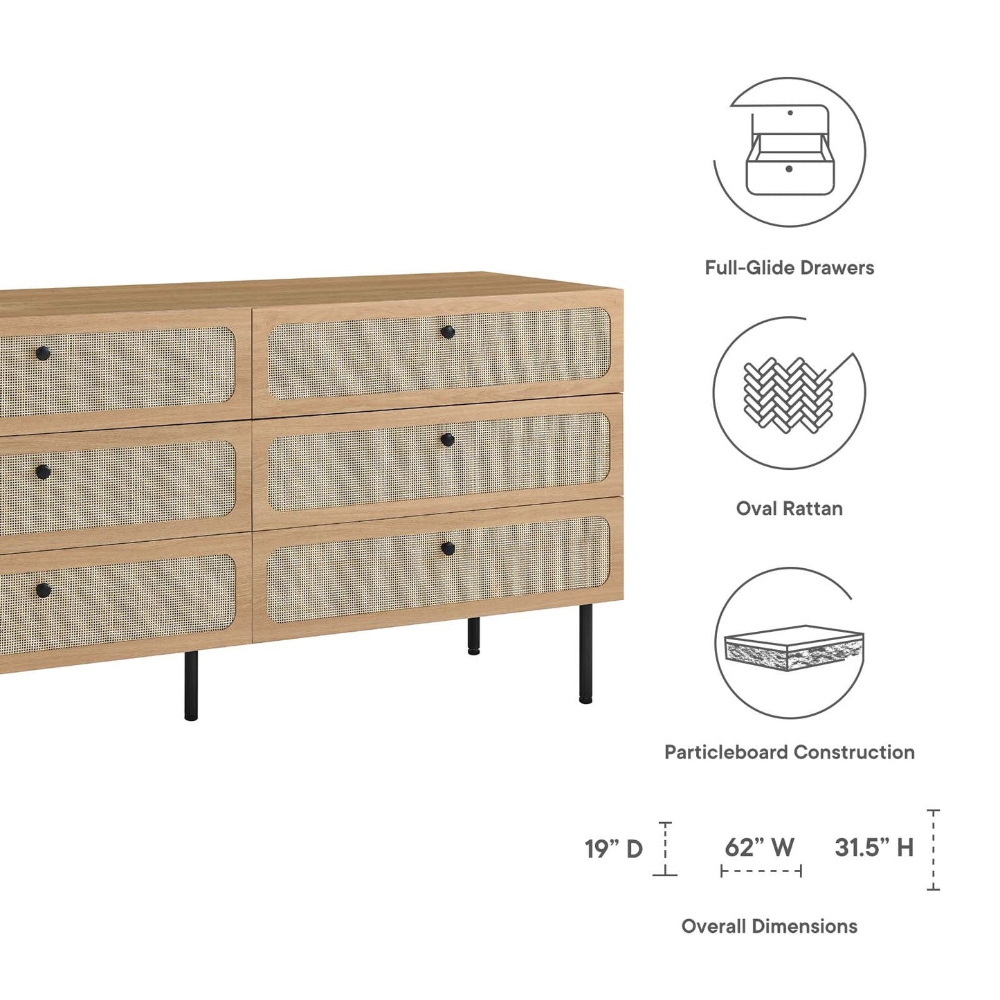 Cel 6-Drawer Dresser