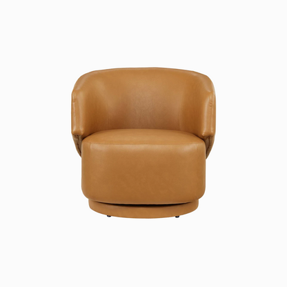 Riya Vegan Leather Swivel Armchair