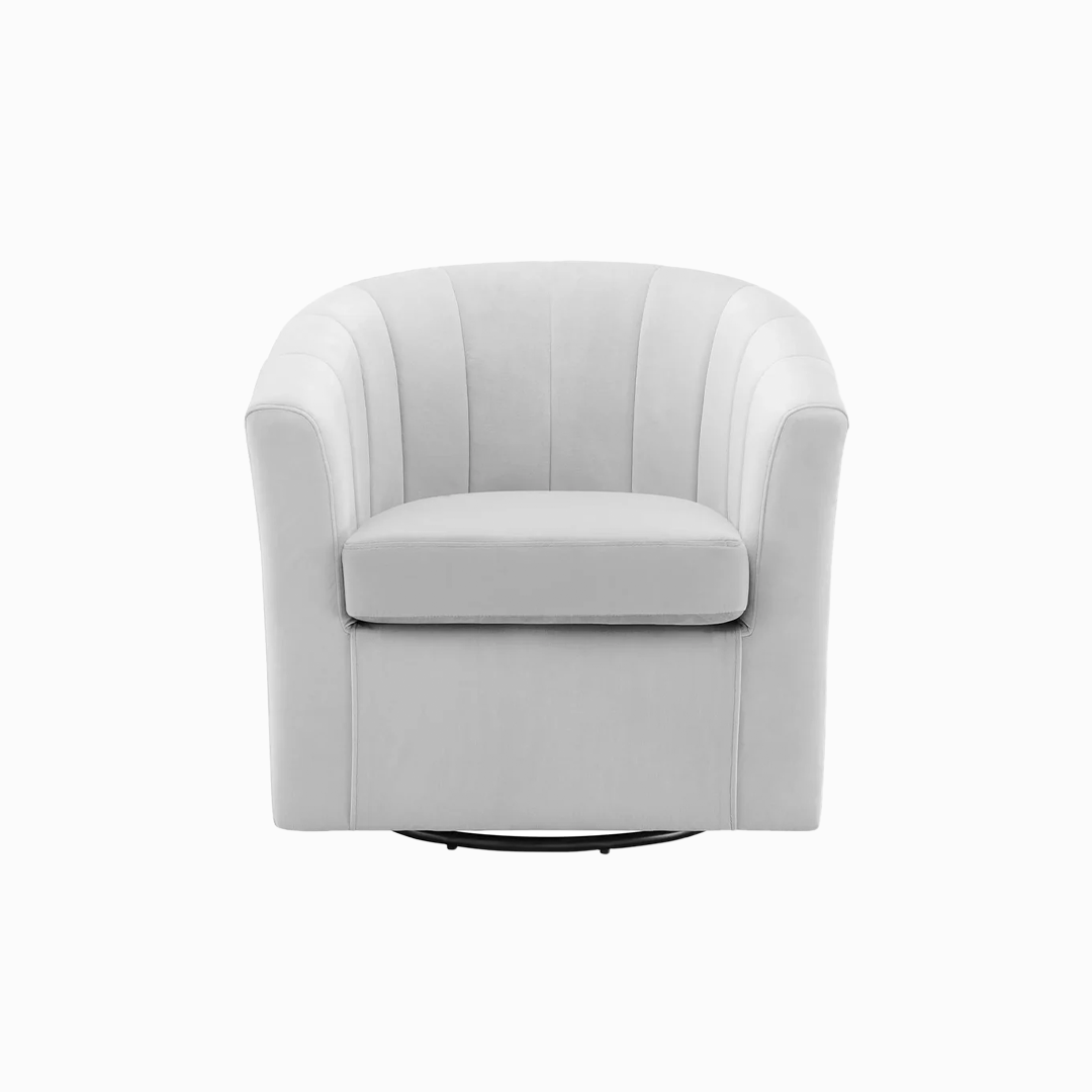 Sia Velvet Swivel Armchair