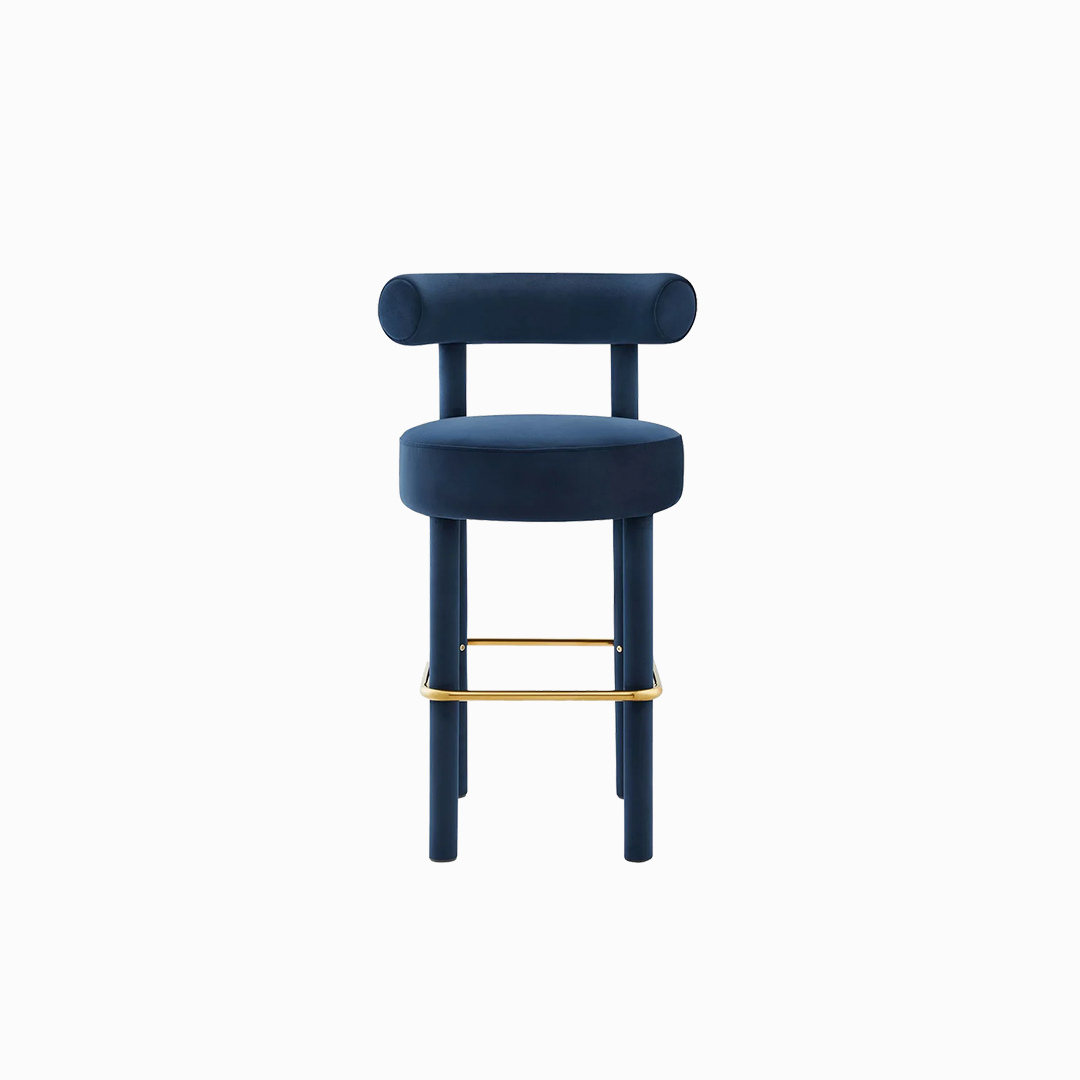 Toulouse Performance Velvet Bar Stool