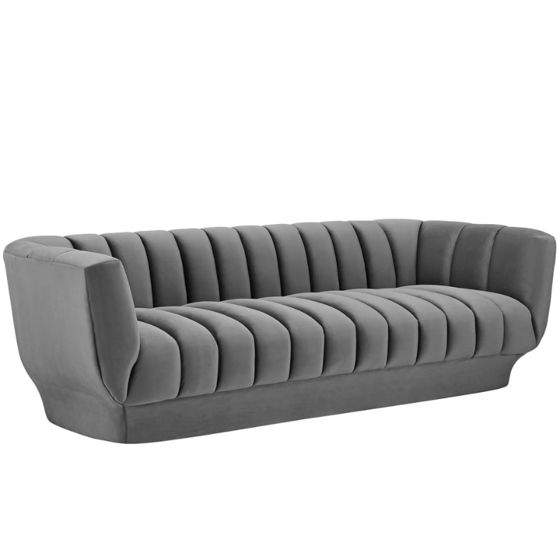 Resh Channel Tufted Velvet Sofa