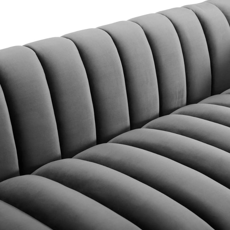 Resh Channel Tufted Velvet Sofa